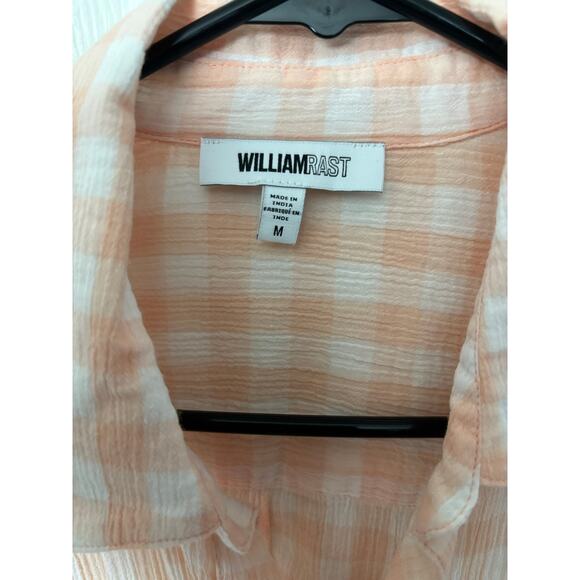 William Rast peach and white button up shirt/cover up size medium - Picture 4 of 5